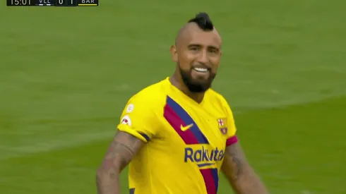 Arturo Vidal abrió la cuenta para Barcelona ante Valladolid