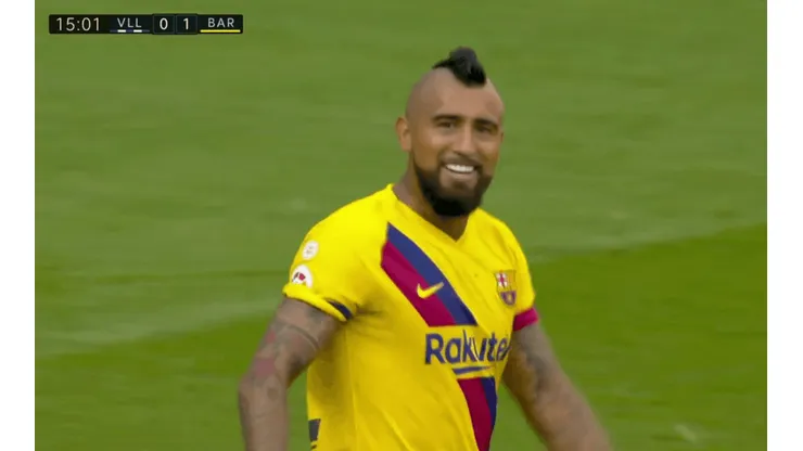 Arturo Vidal abrió la cuenta para Barcelona ante Valladolid