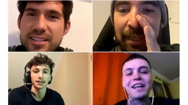 Algunos de los jugadores del Red Bull Lola 12 se sumaron a la transmisión del sorteo de las llaves que les corresponderá jugar.