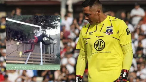 Miguel Pinto se armó un arco en casa.