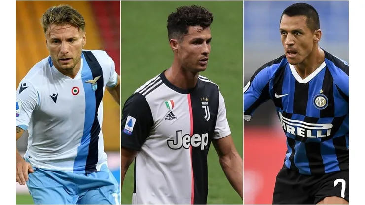 Ciro Immobile, Cristiano Ronaldo y Alexis Sánchez.