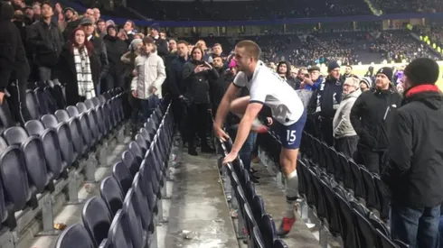 El jugador de 26 años fue insultado por un hincha durante todo el partido de los Spurs ante Norwich City por la FA Cup.