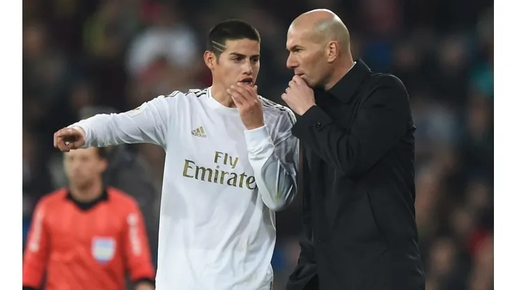 James y Zidane en el Real Madrid.