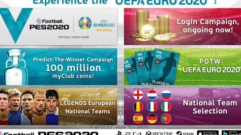 Evento de la EURO 2020 en eFootball PES 2020