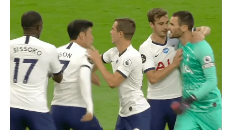 Lloris y Son casi se van a los combos en pleno partido