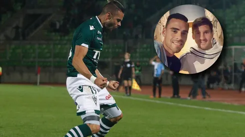 Ezequiel Luna junto a Lionel Messi