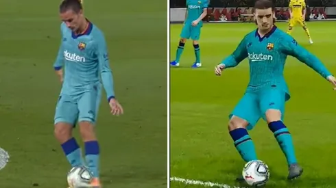 El golazo fue casi idéntico en el PES 2020.