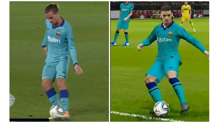 El golazo fue casi idéntico en el PES 2020.