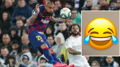 Arturo Vidal otra vez se burló del cobro que favoreció al Madrid.