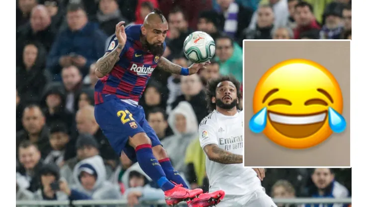 Arturo Vidal otra vez se burló del cobro que favoreció al Madrid.