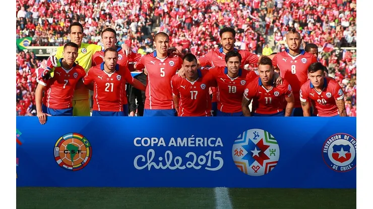 El once de Chile contra Argentina el 4 de julio de 2015.