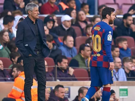 Setién se hace el loco ante posible partida de Messi
