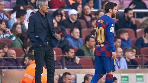 Setién no produndizó mucho sobre el futuro de Messi en Barcelona