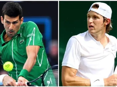 Nicolás Jarry le presta ropa a Djokovic por el Adria Tour