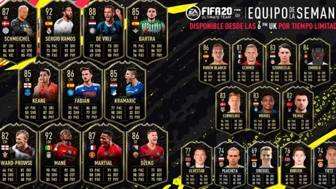 Mira el equipo de esta semana de TOTW del FUT de FIFA 20.