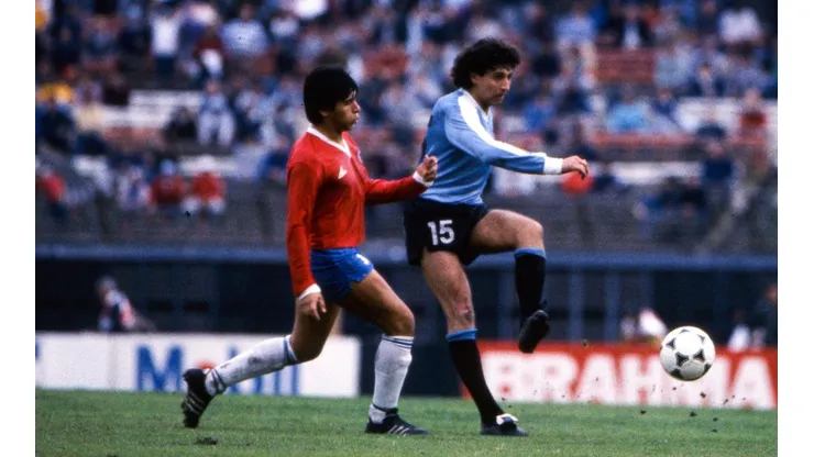 Jorge Coke Contreras ante José Perdomo en la final de la Copa América 1987
