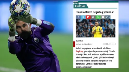 Claudio Bravo entrenando en el Manchester City