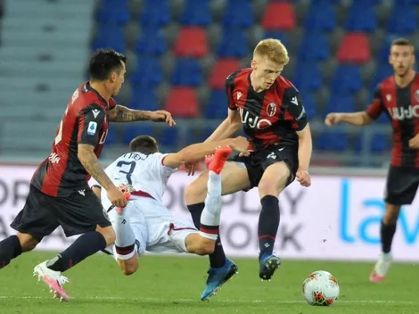 Medel fue titular en la igualdad de Bologna y Cagliari por la Serie A