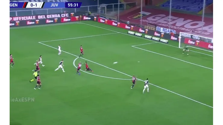 Cristiano Ronaldo remató a más de 100 KM/H ante el Genoa