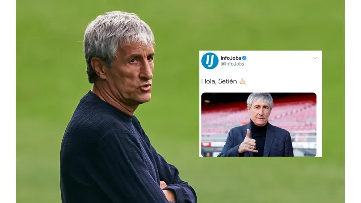 Quique Setién es troleado por sitio de empleos