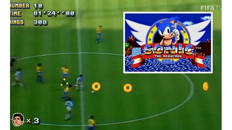 Maradona y Sonic en el mismo mundo, algo notable.