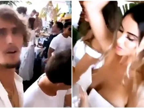 Zverev rompe la cuarentena y asiste a multitudinaria fiesta
