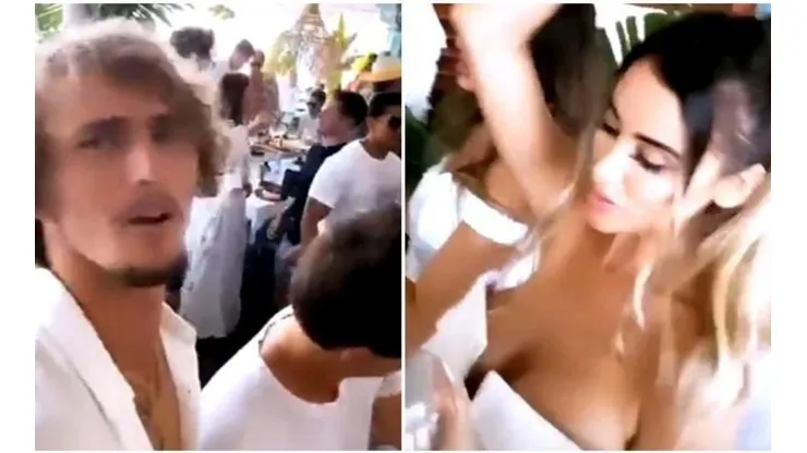 Alexander Zverev rompió la cuarentena para asistir a una multitudinaria fiesta en Montecarlo, donde no hubo ni la más mínima medida sanitaria.