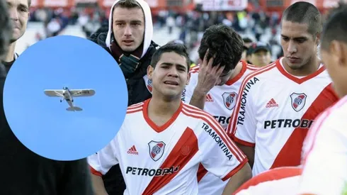 El avión que le recordó a River el descenso.