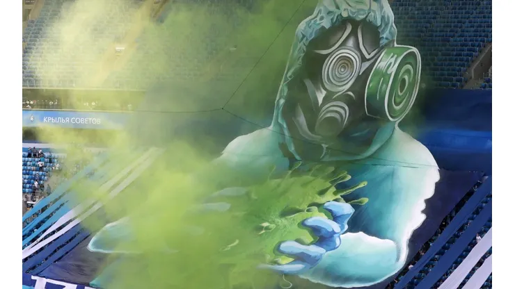 Tifo de la barra del Zenit
