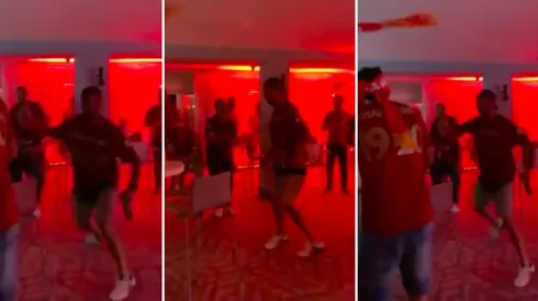 Jürgen Klopp se sacó toda la emoción bailando ante sus dirigidos en festejos del título del Liverpool