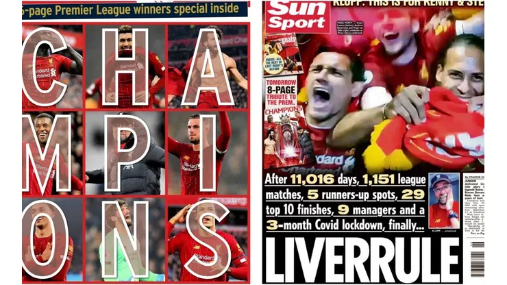 Portadas del Liverpool campeón