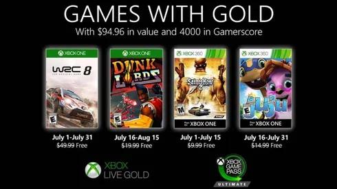 Xbox avisa de los juegos gratis para julio