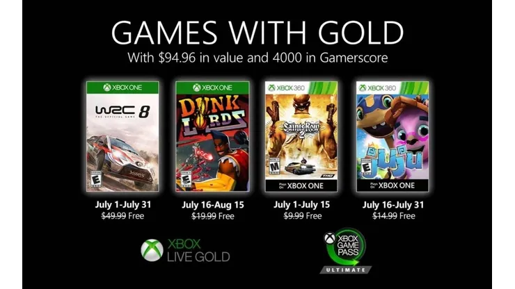 Xbox avisa de los juegos gratis para julio