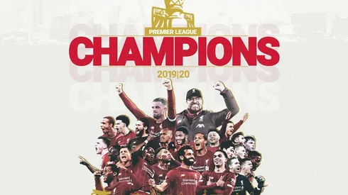 Liverpool festeja en redes sociales su primer título de Premier League.