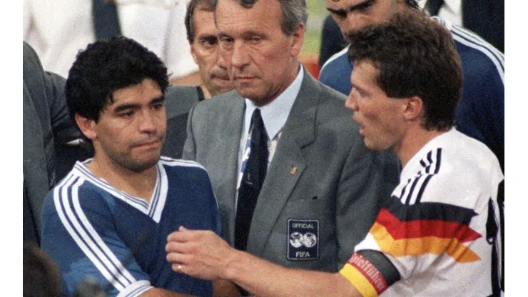 Lothar Matthäus y Diego Maradona se encontraron no solo en México 1986, cuatro años después en Italia se vuelven a ver las caras.