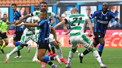 Alexis Sánchez jugó un buen partido en Inter de Milán