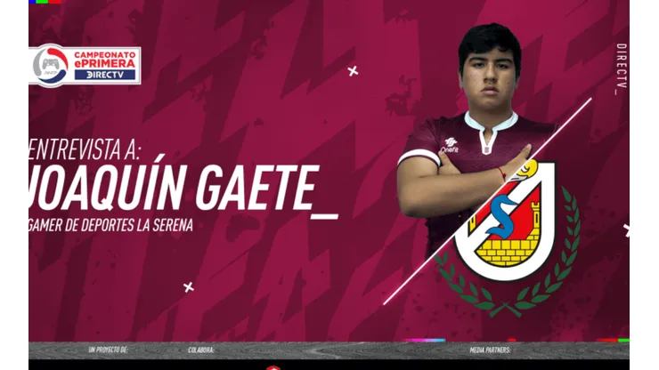 Joaquín Gaete quiere ganar la ePrimera