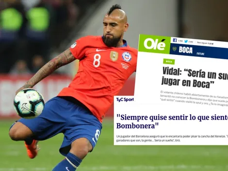 Prensa argentina en llamas por Vidal y sus ganas de ir a Boca