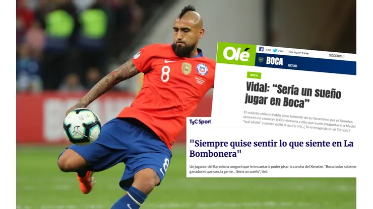 Prensa trasandina se entusiasma con ver a Arturo Vidal en Boca Juniors