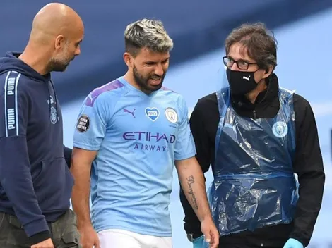Pep Guardiola sufre por la lesión del Kun Agüero y espera lo peor