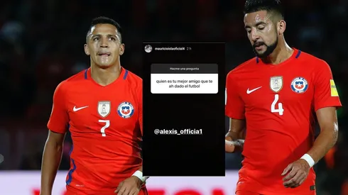 Alexis Sánchez junto a Mauricio Isla