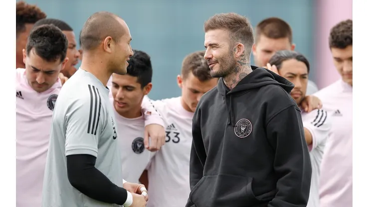 David Beckham en el entrenamiento del Inter de Miami
