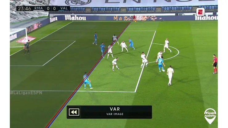 Polémica en redes sociales por cobro del VAR que salvó al Real Madrid
