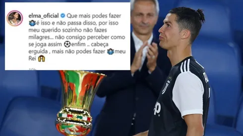 Cristiano Ronaldo pasa por el lado de la Copa Italia, luego de perderla