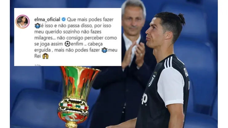 Cristiano Ronaldo pasa por el lado de la Copa Italia, luego de perderla