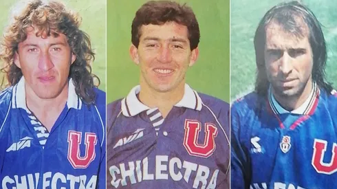Tres glorias del segundo bicampeonato de la historia de Universidad de Chile: Raúl Heriberto Aredes, Cristián Abel Mora y Leonardo Adrián Rodríguez