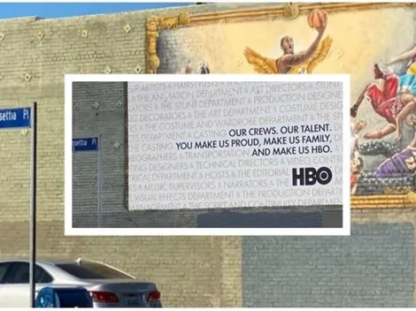 HBO retira letrero tras denuncias por tapar mural de Kobe Bryant