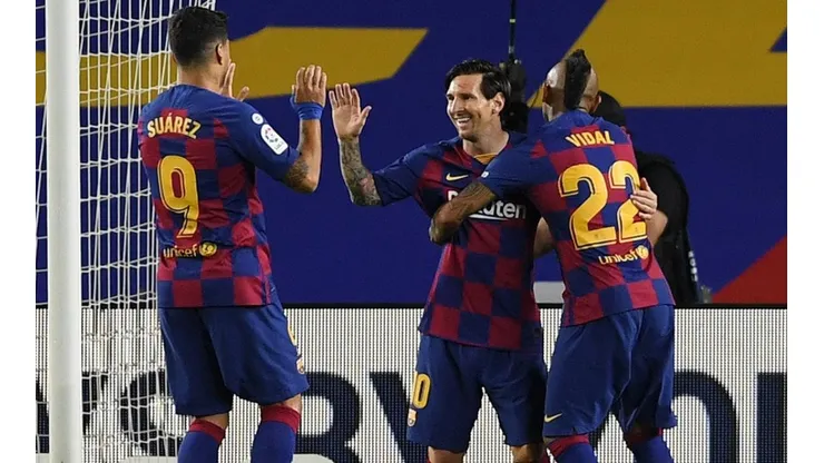 Suárez, Messi y Vidal en el Barcelona contra Leganés.