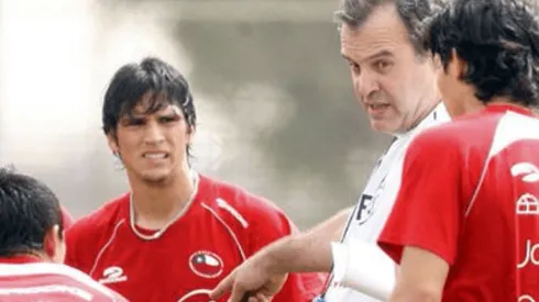 Bielsa y Mark en la selección chilena.