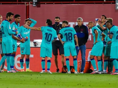La polémica foto de Messi como "entrenador" del Barça